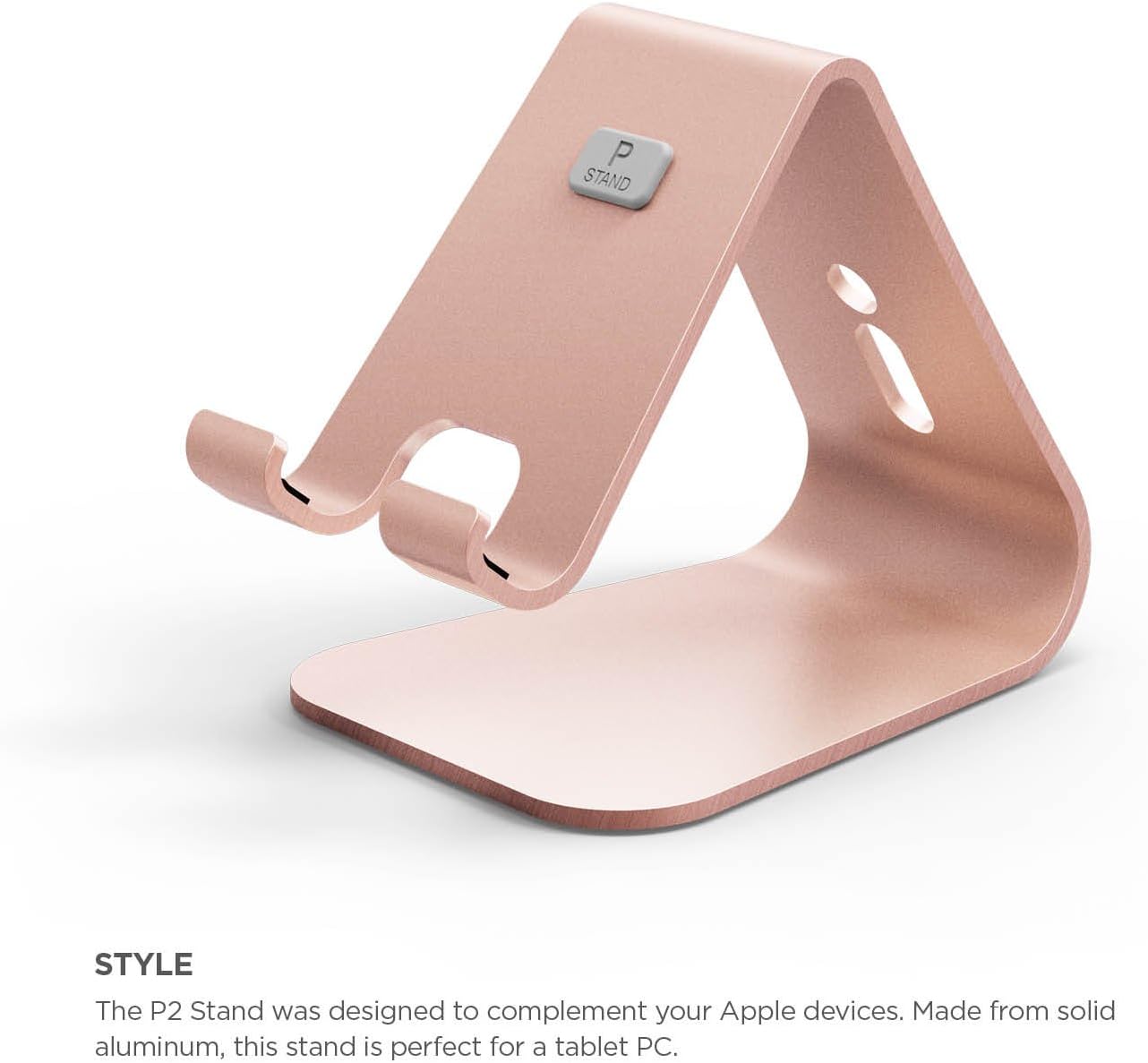 elago Soporte P2 Oro Rosa – Aluminio Premium Ángulo ergonómico Gestión de cables – para iPad y Tablet PC