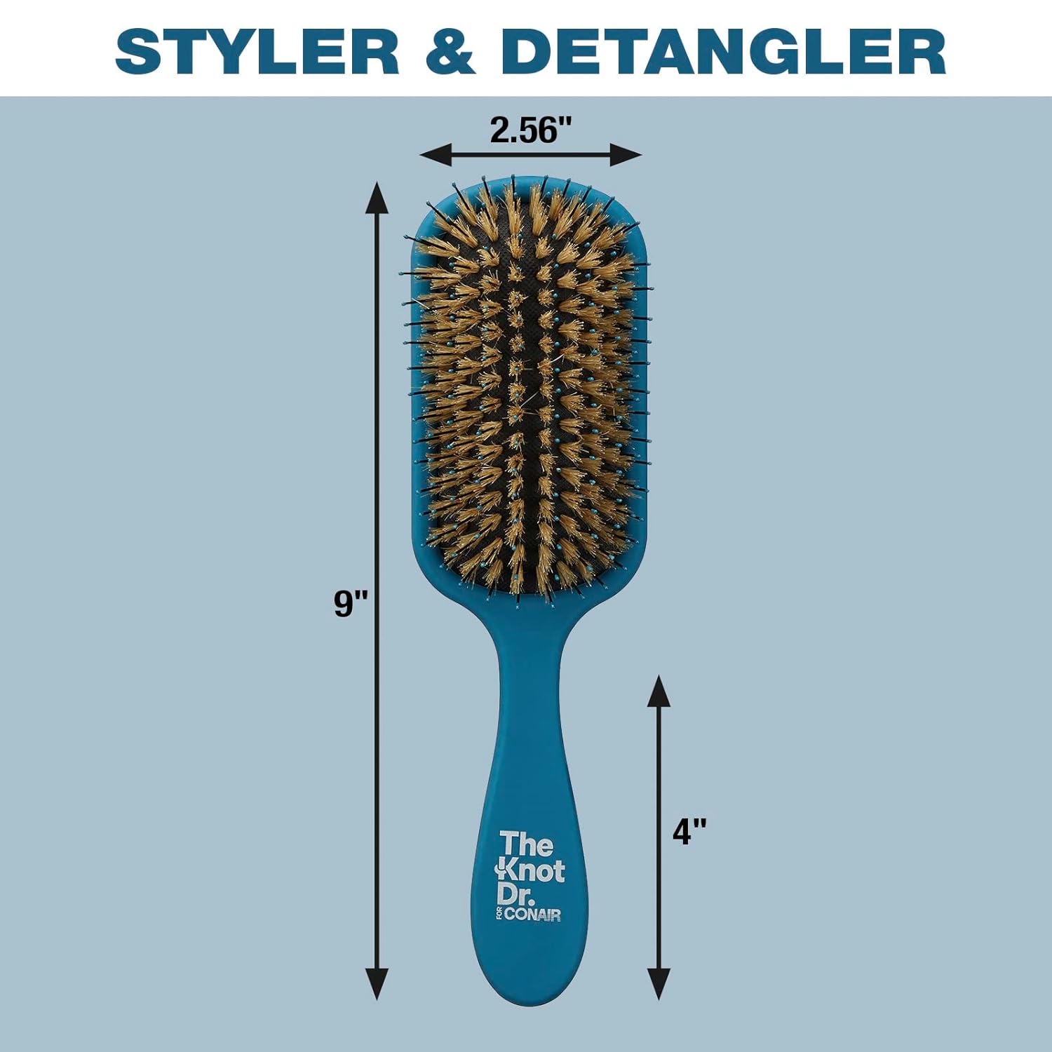 The Knot Dr. for Conair Pro Style Booster Porcupine Cushion Cepillo para el cabello
