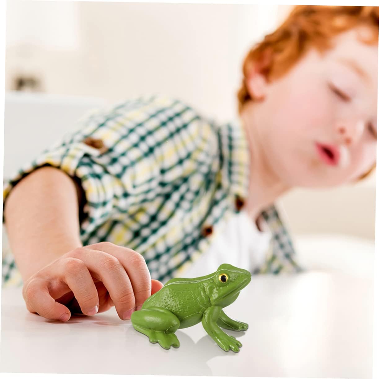 Sapo de misiles 3 piezas de estatua de rana simulación de ranas modelo de plantas decoración para niños ranas realistas modelo ranas animales