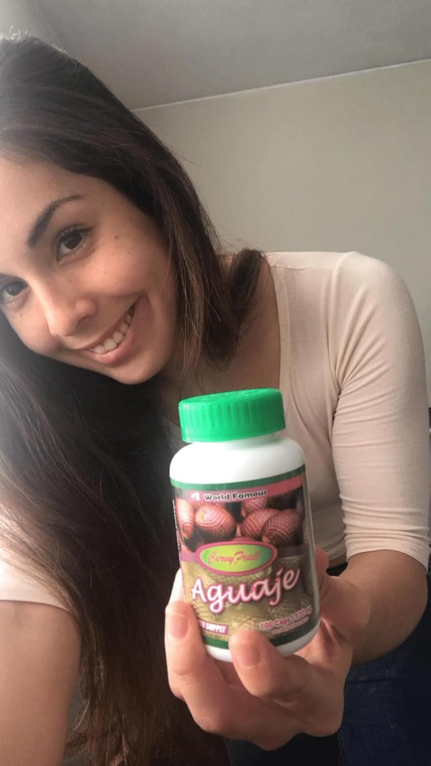 Curvy Fruit Píldoras auténticas de Aguaje promueve las píldoras más grandes de glúteos, senos y HIPS + cabello y uñas más fuertes + reduce el