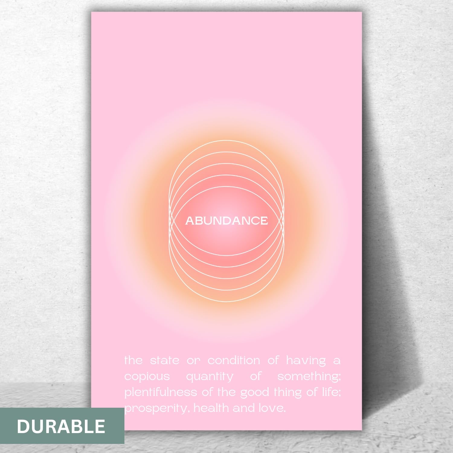 Abundance Gradient Aesthetic Aura Poster, Spiritual Wall Art, Trendy Wall Art, Pink Aura, Unique Gift Gradient Print, Spiritual Energy Aura Poster –