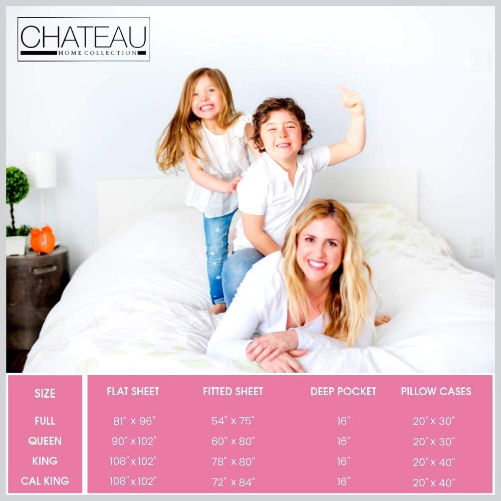 CHATEAU HOME COLLECTION Juego de sábanas de 5 piezas de 100 % algodón egipcio de 800 hilos, tamaño King dividido de 5 piezas, sábanas de lujo para