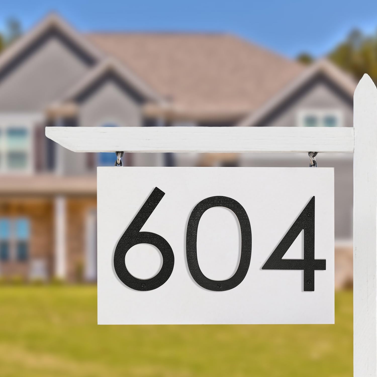 Números flotantes de casa, números de puerta negros grandes de 8 pulgadas, números de dirección de fácil montaje, números de casa modernos para
