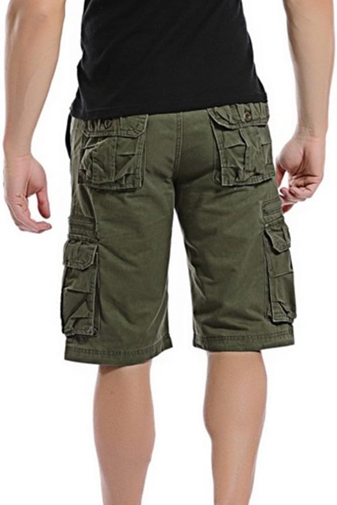 Pantalones cortos cargo para hombre, ajuste clásico, ligeros, Ripstop, para senderismo, trabajo al aire libre, con múltiples bolsillos