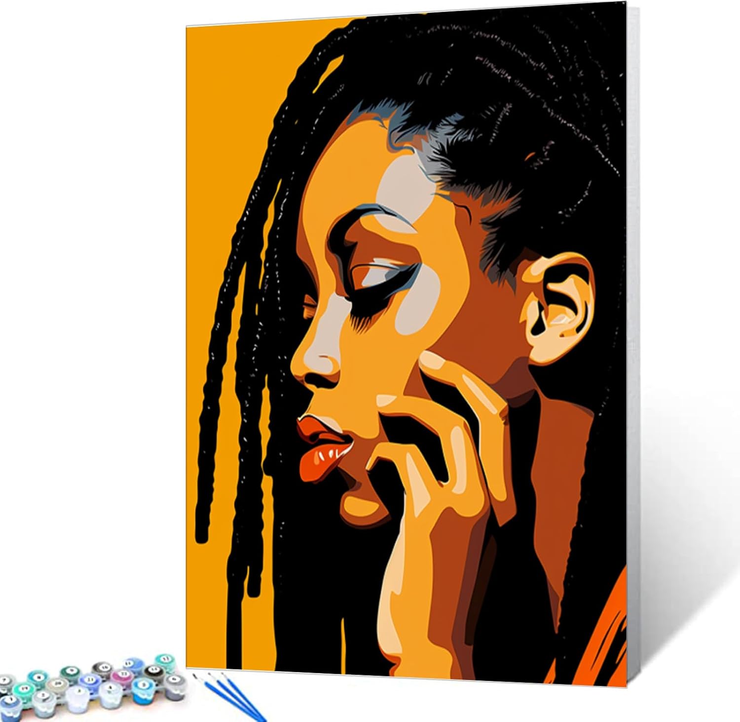 Pintura por números, pintura acrílica afroamericana por números, kit de pintura por números para niños y adultos, principiantes, moda negra, pintura