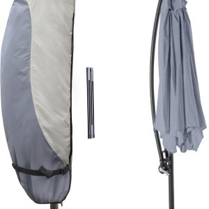 Cubierta impermeable para sombrilla de patio, cubierta de sombrilla para exteriores para sombrilla de 12 a 14 pies con marco de plátano voladizo Cubierta impermeable para sombrilla de patio, cubierta de sombrilla para exteriores para sombrilla de 12 a 14 pies con marco de plátano voladizo
