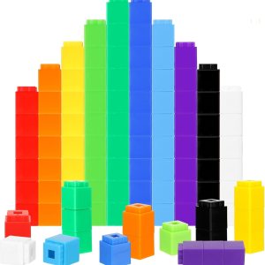 Jenaai 200 cubos de enlace para contar, bloques de conteo de plástico, cubos de matemáticas coloridos, manipuladores de matemáticas, suministros de Jenaai 200 cubos de enlace para contar, bloques de conteo de plástico, cubos de matemáticas coloridos, manipuladores de matemáticas, suministros de