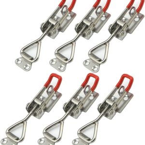 Abrazadera de pestillo de palanca estilo 4002, capacidad de sujeción de 550 libras, pestillos de palanca con orificio de bloqueo, pestillo mediano Abrazadera de pestillo de palanca estilo 4002, capacidad de sujeción de 550 libras, pestillos de palanca con orificio de bloqueo, pestillo mediano