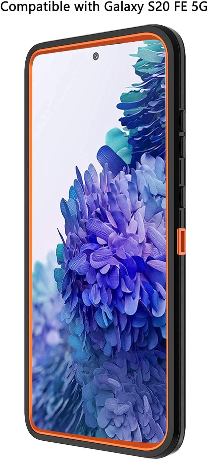Annymall Funda para Galaxy S20 FE 5G para Samsung S20 FE 5G Funda resistente con protector de pantalla para mujeres y hombres, funda resistente a