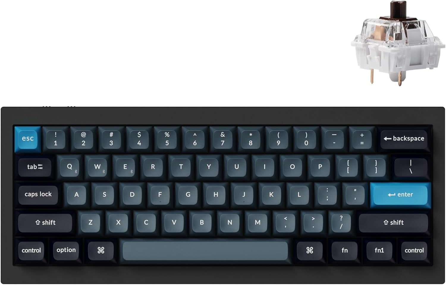 Keychron Q4 Pro Teclado mecánico inalámbrico personalizado, QMKVIA programable de aluminio completo 60% diseño BluetoothRGB con cable con