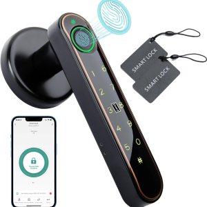 Desbloqueo 5 en 1 huella digital, Bluetooth, código, tarjeta IC, cerradura de puerta con huella dactilar, perilla de puerta inteligente, cerradura Desbloqueo 5 en 1 huella digital, Bluetooth, código, tarjeta IC, cerradura de puerta con huella dactilar, perilla de puerta inteligente, cerradura