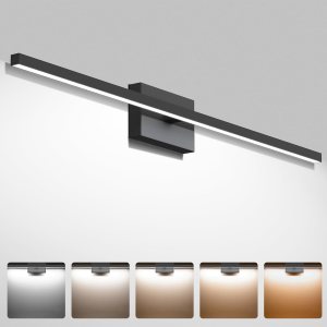 NIORSUN Lámpara de tocador de baño moderna de 39.37 pulgadas, regulable, 5CCT 1680LM 24W luces LED de baño sobre espejo, accesorios de iluminación NIORSUN Lámpara de tocador de baño moderna de 39.37 pulgadas, regulable, 5CCT 1680LM 24W luces LED de baño sobre espejo, accesorios de iluminación
