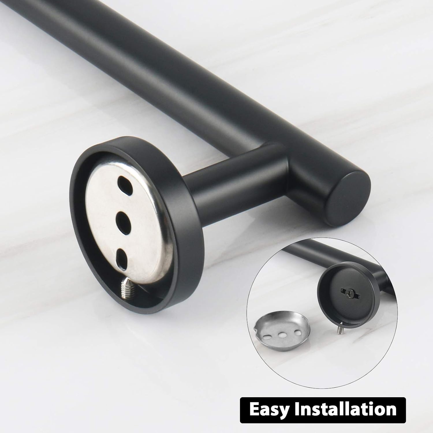 NearMoon – Barra para toallas de baño, accesorios de baño de acero inoxidable, para toalla de ducha para baño, soporte de toalla montado en la pared