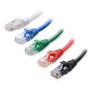 Cable Matters combo de 5 colores, cable de conexión Ethernet sin enganches Cat6, negro, azul, blanco, rojo y verde, Negro Cable Matters combo de 5 colores, cable de conexión Ethernet sin enganches Cat6, negro, azul, blanco, rojo y verde, Negro