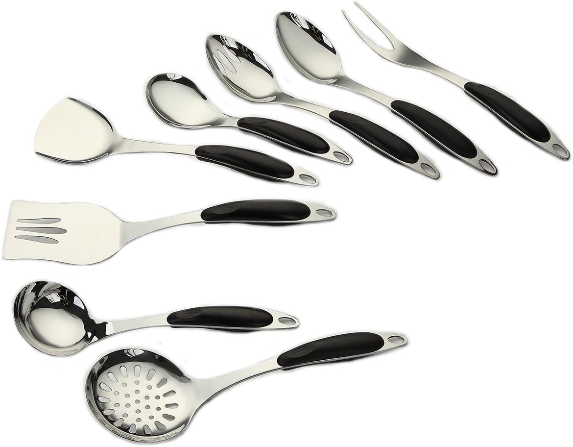 2070120708uniware Professional Utensilios de cocina Set, 4mm de grosor, Heavy Duty acero inoxidable