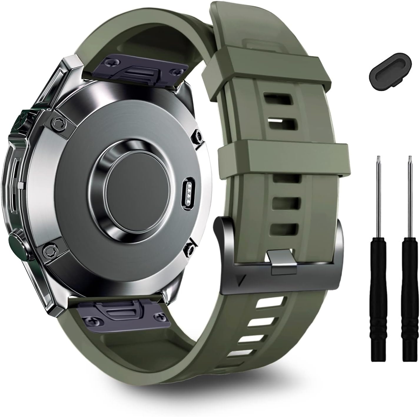 ZPJPPLX Correa de reloj inteligente de 1.024 in para GARMIN Fenix 7X Pro, Fenix 6X Fenix 5X 5X Plus, pulsera de silicona Fenix 6X Pro Descent Mk2i