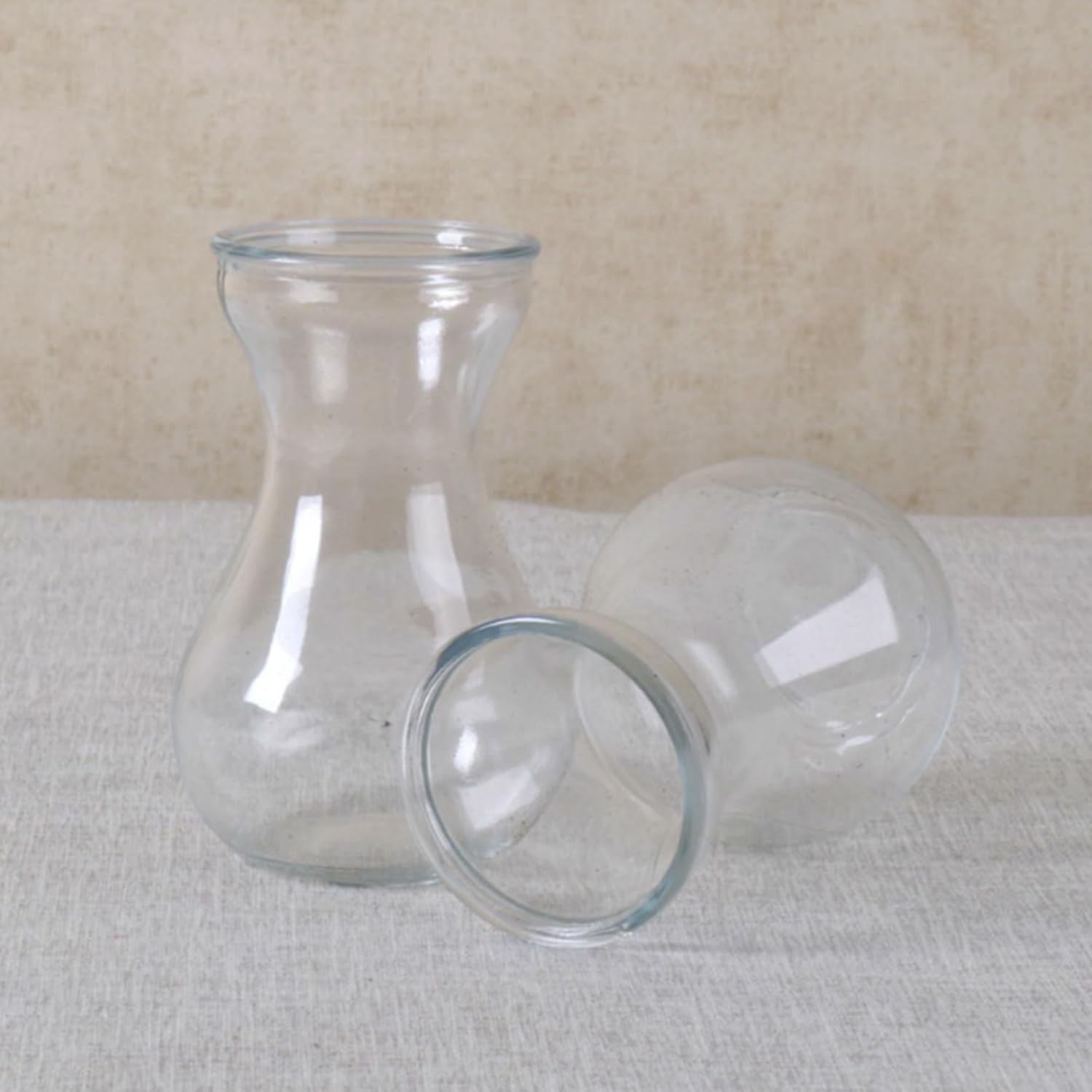 paisener Jarrón de vidrio transparente para flores, juego de 6 jarrones de bombilla para forzar bulbos de jacinto, jarrones pequeños para centros de