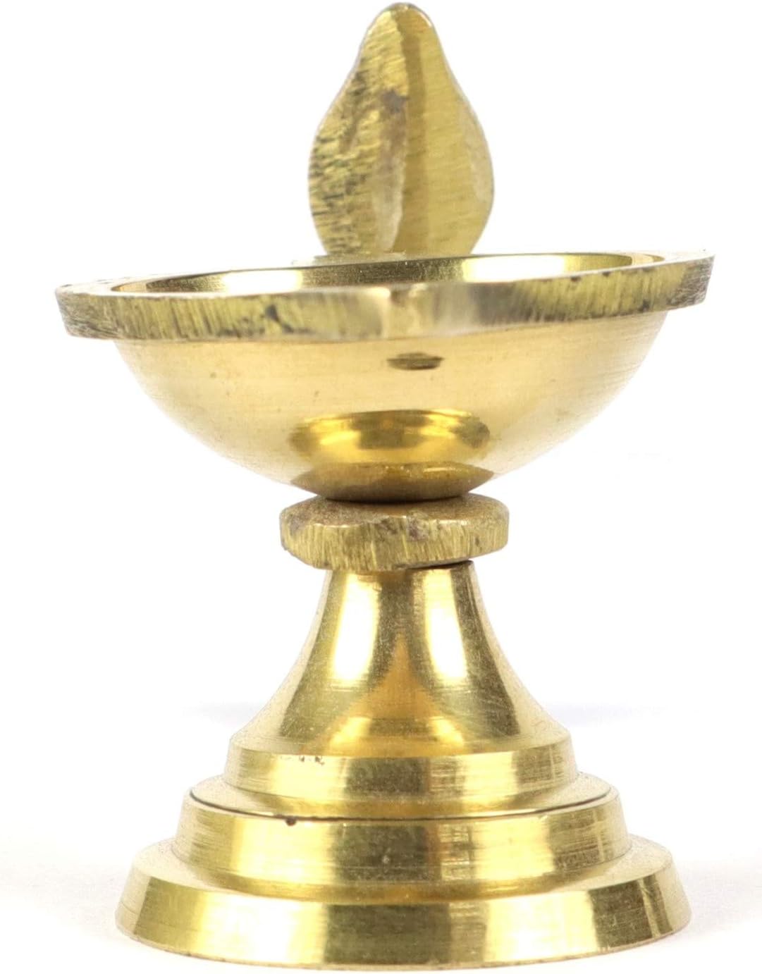 ASHIRWAD Aceite de latónGhee Aarti Jyot Diya Lámpara Arti para Puja Heavy One con mango (1.5 pulgadas)