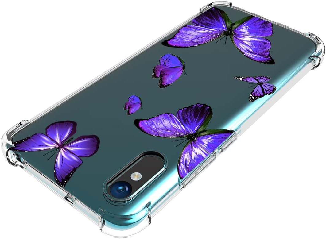 Bohefo Funda transparente compatible con Redmi 9A M2006C3LGRedmi 9i M2006C3LII para niñas y mujeres, bonita funda protectora de TPU suave a prueba