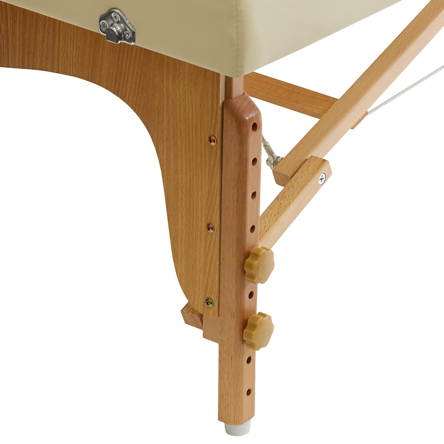 Saloniture Mesa portátil de masaje de terapia física, plataforma de tratamiento de estiramiento bajo al suelo, color crema