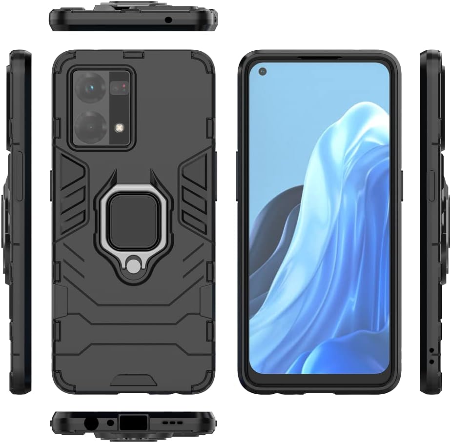 Funda para Oppo Reno 7 4G, soporte magnético para automóvil para Oppo Reno7 4G CPH2363  F21s Pro 4G CPH2461  F21 Pro 4G, color negro