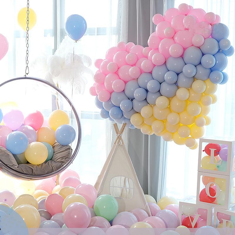100 globos de látex arcoíris de 10 pulgadas de colores surtidos, globos de fiesta para cumpleaños, boda, fiesta, decoración de Navidad, globos