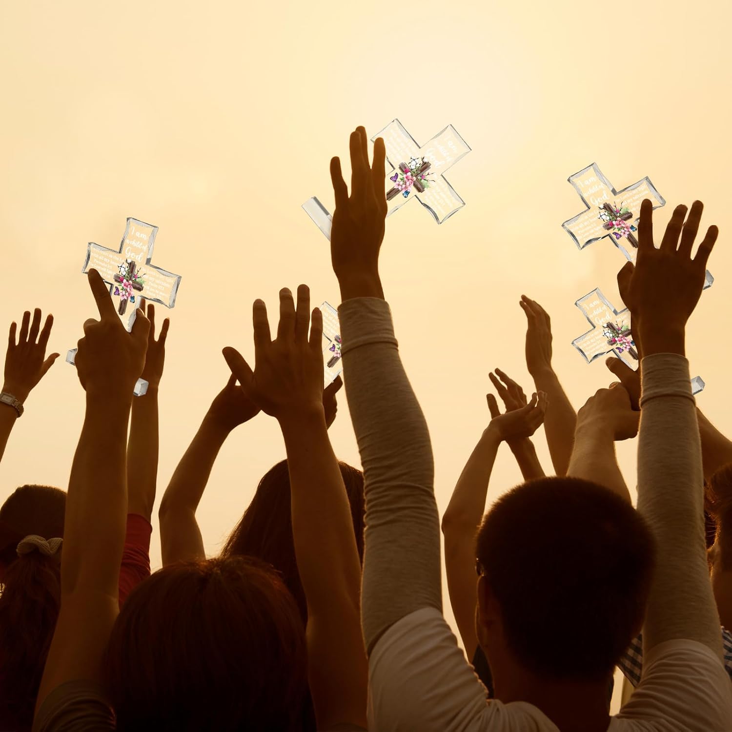 Regalos inspiradores de cruz cristiana de acrílico con versículos de la Biblia y oraciones, girasol, regalos religiosos de las Escrituras para