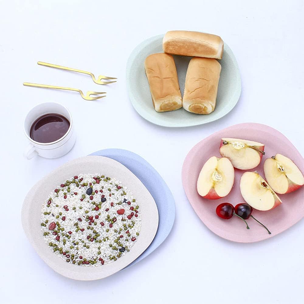 Paquete de 12 platos de postre, platos de ensalada cuadrados gruesos para aperitivos, platos pequeños de 7.3 pulgadas, plato de aperitivo, plato de