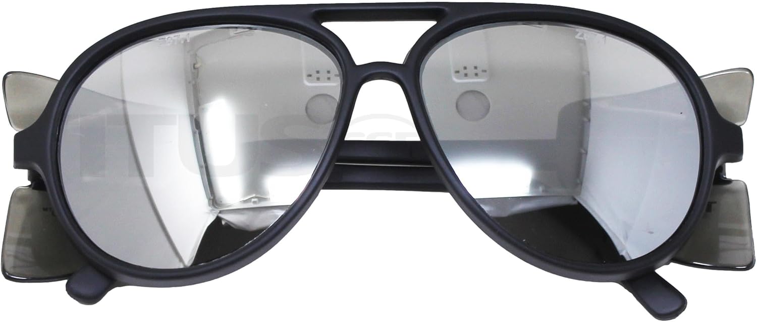 TITUS G35 Retro Aviator Z87 – Gafas de sol con protección para los ojos con escudo lateral para motocicleta para disparos DOT ANSI CE aprobadas