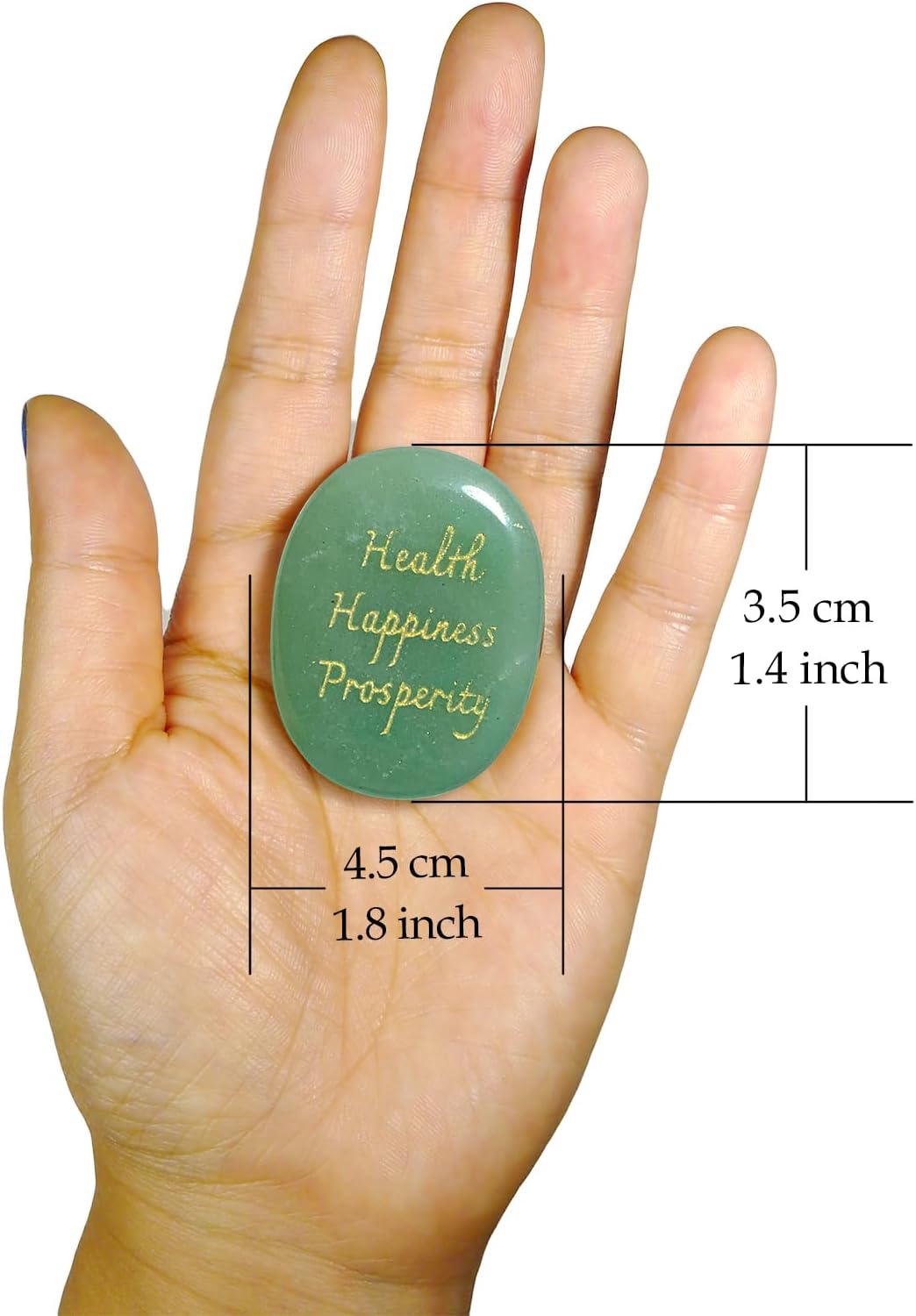 Cristal calmante de jade natural, regalos únicos de cumpleaños, afirmaciones positivas, regalo de Navidad de la suerte, regalos inspiradores de Año