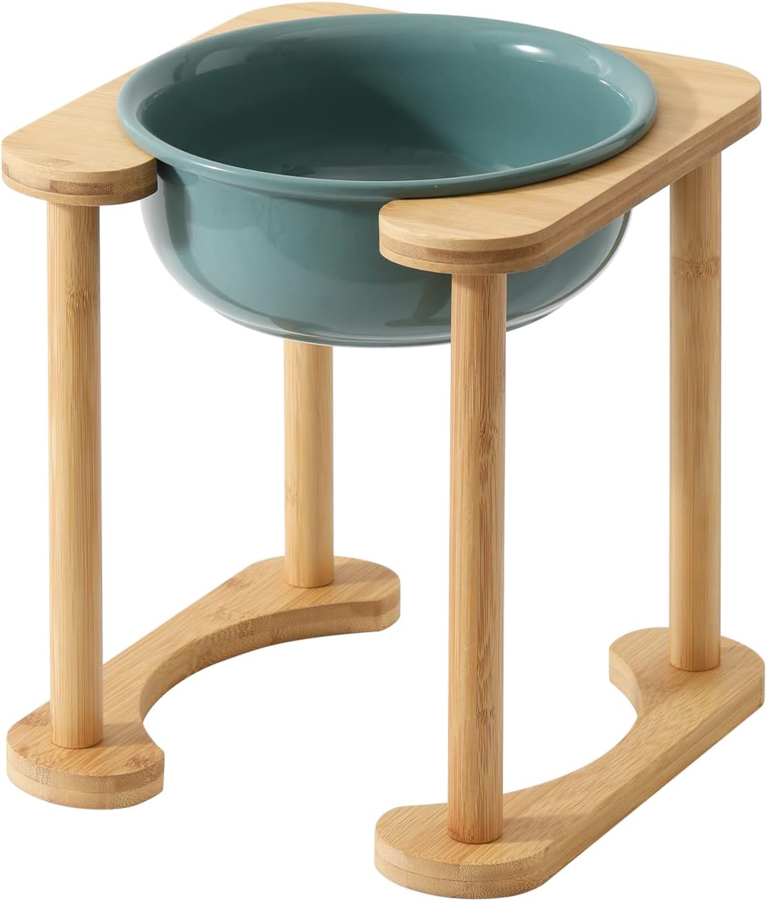 Havniva Ceramics – Tazón elevado para perros con soporte antideslizante, cuenco elevado para comida y agua para perros medianos (cuenco individual