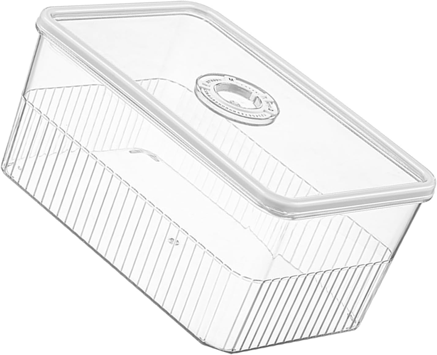 TOPINCN Contenedor de almacenamiento de frutas para refrigerador, caja de almacenamiento para refrigerador con tapa, plástico transparente sellado