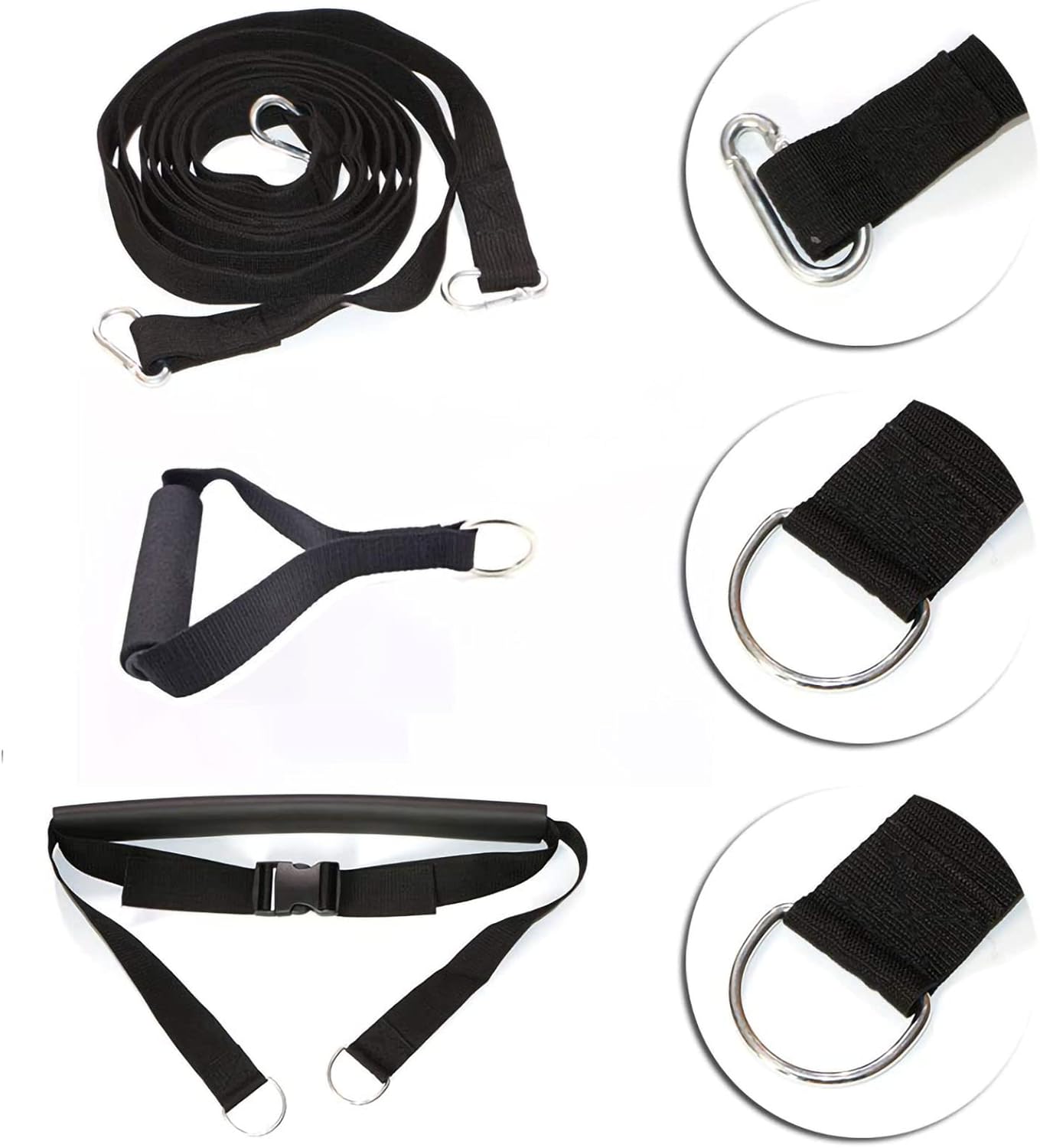Juego de bandas de entrenamiento de resistencia al ejercicio, equipo de entrenamiento, kit de arnés de trineo de peso de doble resistencia, correa