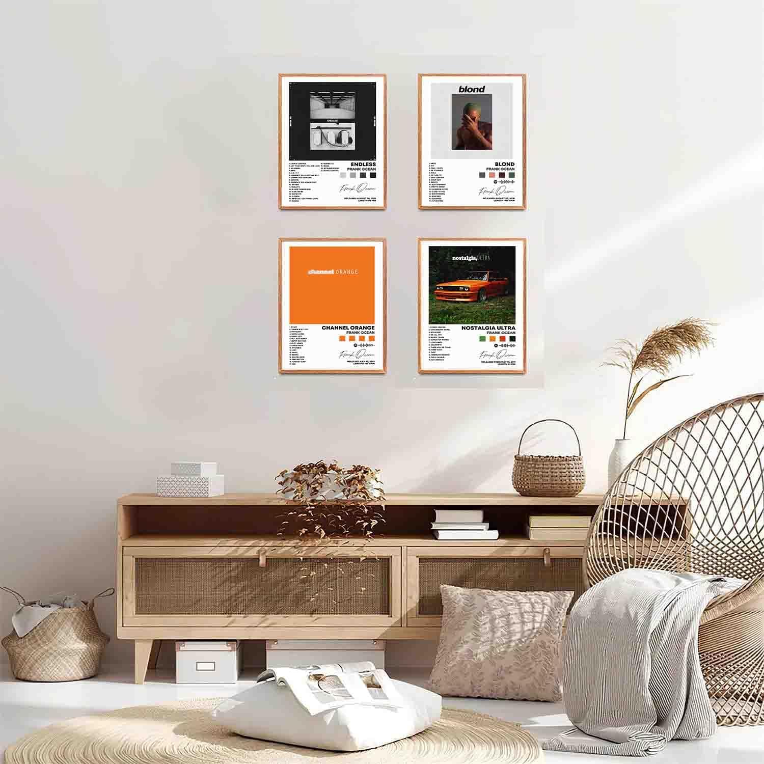DIDIDO Frank – Póster de océano, portada de álbum firmado con impresión limitada, pósteres musicales de rapero, lienzo, arte de pared, juego de 4
