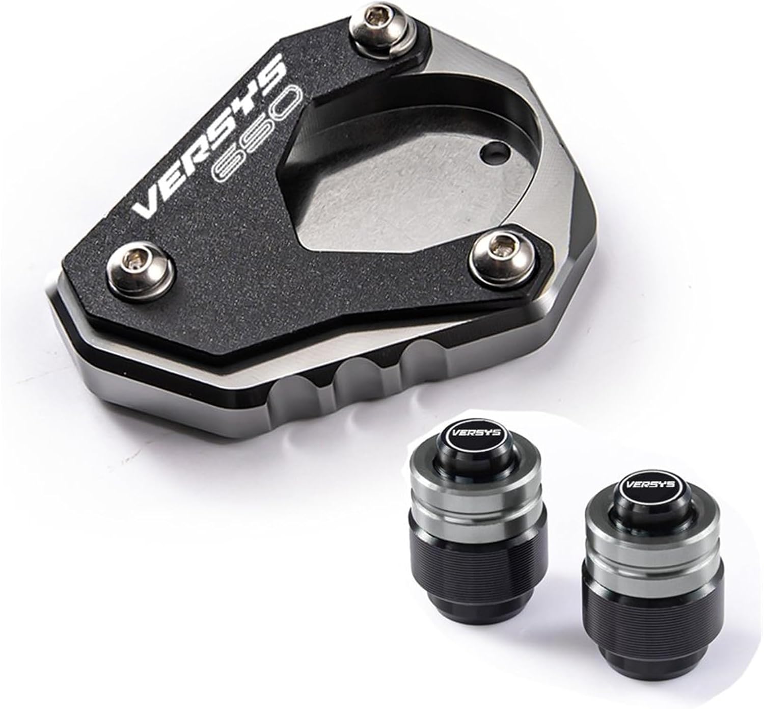 Para Kawasaki para Versys650 para VERSYS 650 2011-2022 Placa de extensión de soporte lateral de motocicleta para aumentar la placa de extensión,