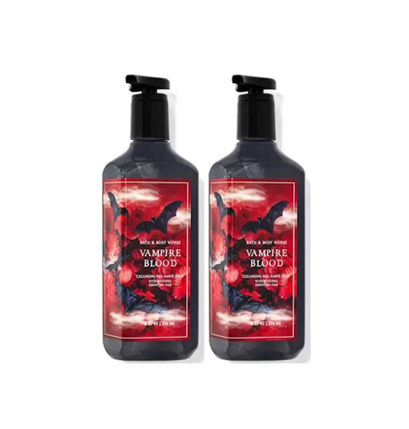 Bath & Body Works Jabón de manos en gel limpiador de sangre de vampiro, paquete de 2 unidades de 8 onzas (sangre de vampiro)