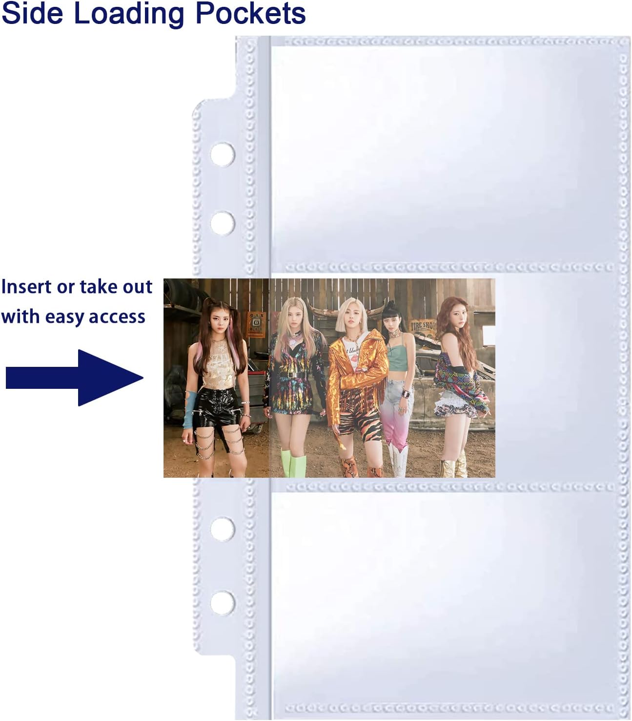 Paquete de 40 fundas para tarjetas de visita A6 de 240 bolsillos, fundas para tarjetas de fotos K-pop ultra transparentes, de doble cara, 3