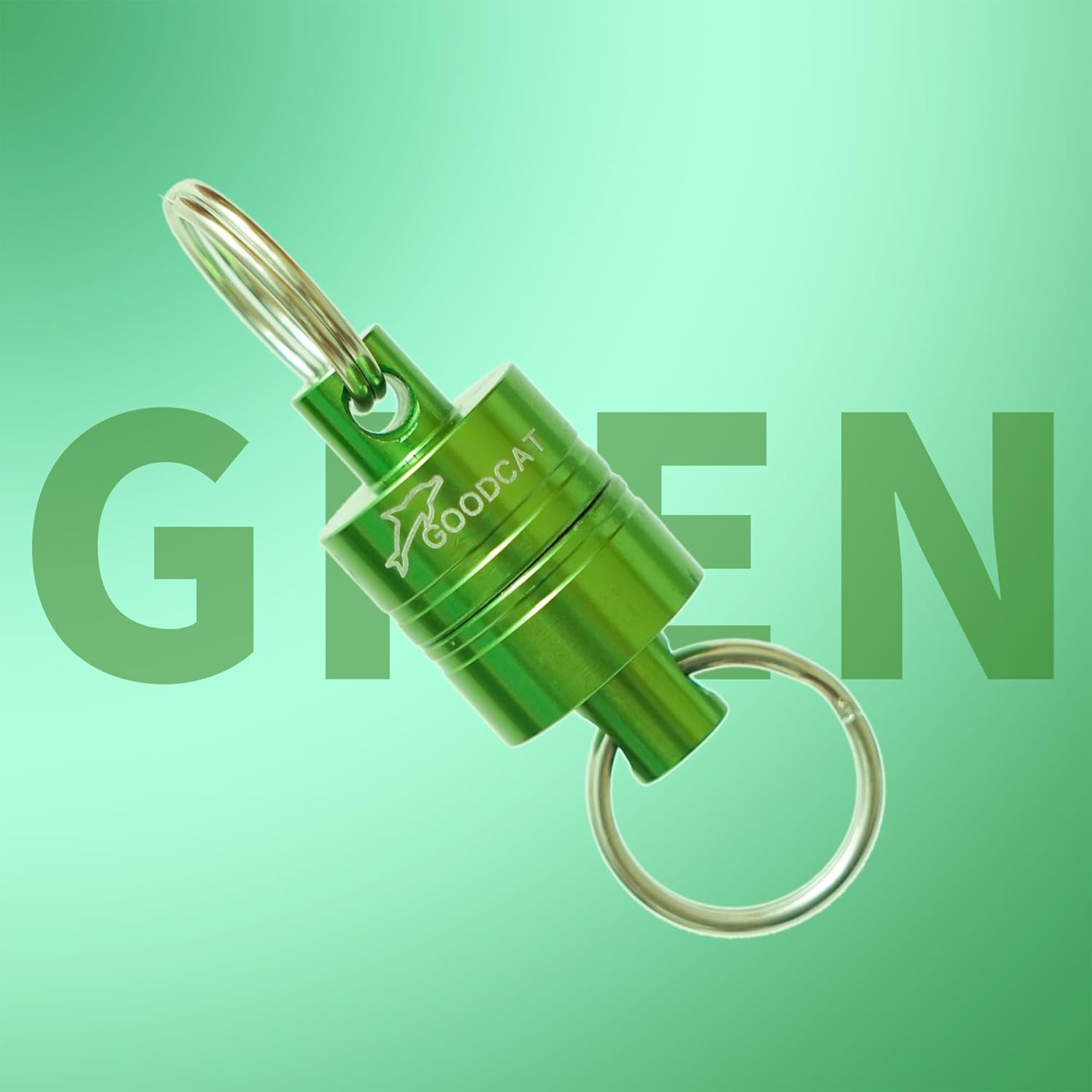 GOODCAT Llavero magnético más fuerte de liberación de red magnética con mosca, retractor de clip magnético con mosquetón retráctil
