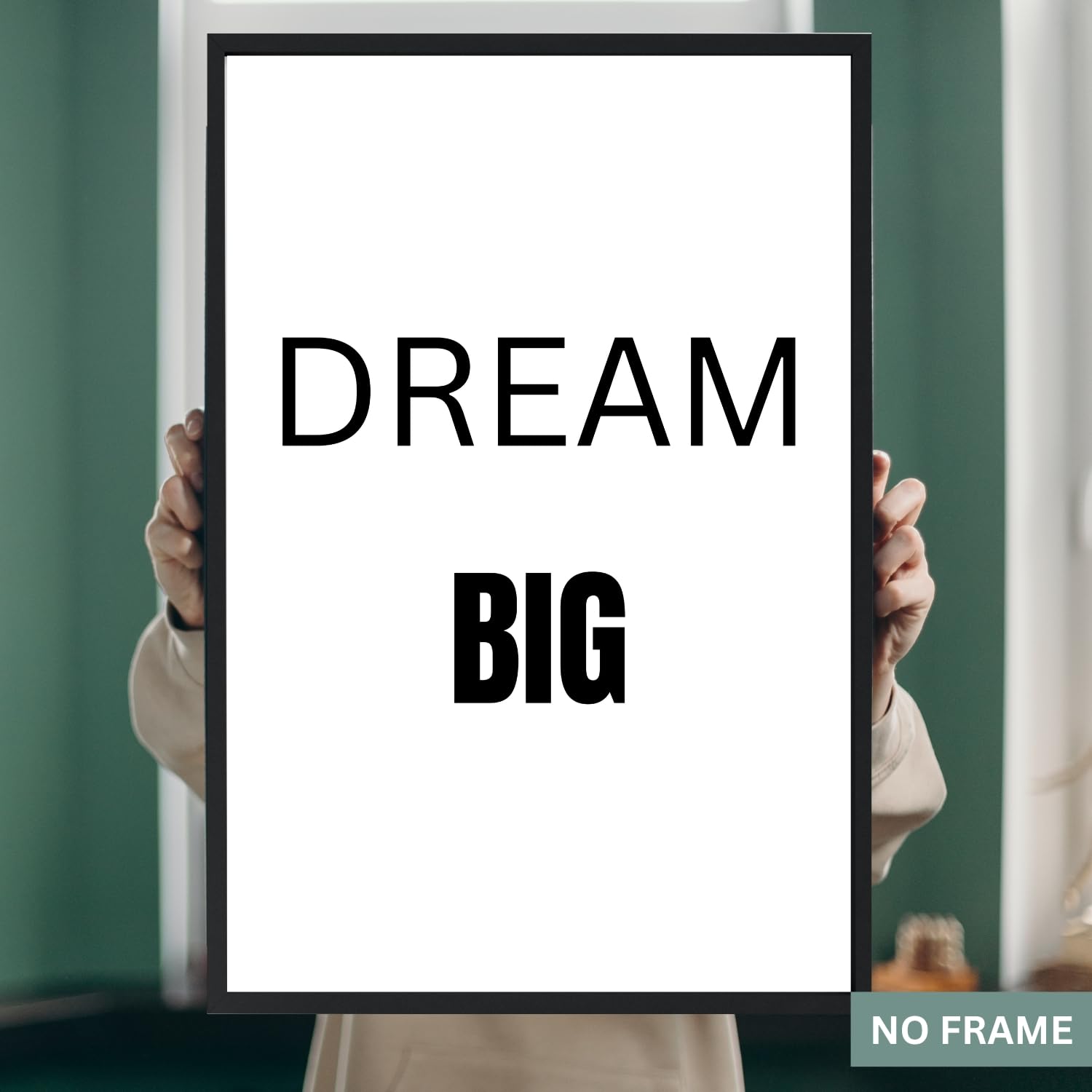 Inspirational Quote Art Painting, Work Hard, Dream Big, Stay Humble, Be You Art Print Set of 6 – Motivational Phrases Posters for Office or Living