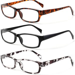 Kerecsen Gafas de lectura, 5 pares de lectores de moda para mujer, bisagra de resorte con patrón impreso, anteojos para mujer (mezcla de colores -4, Kerecsen Gafas de lectura, 5 pares de lectores de moda para mujer, bisagra de resorte con patrón impreso, anteojos para mujer (mezcla de colores -4,