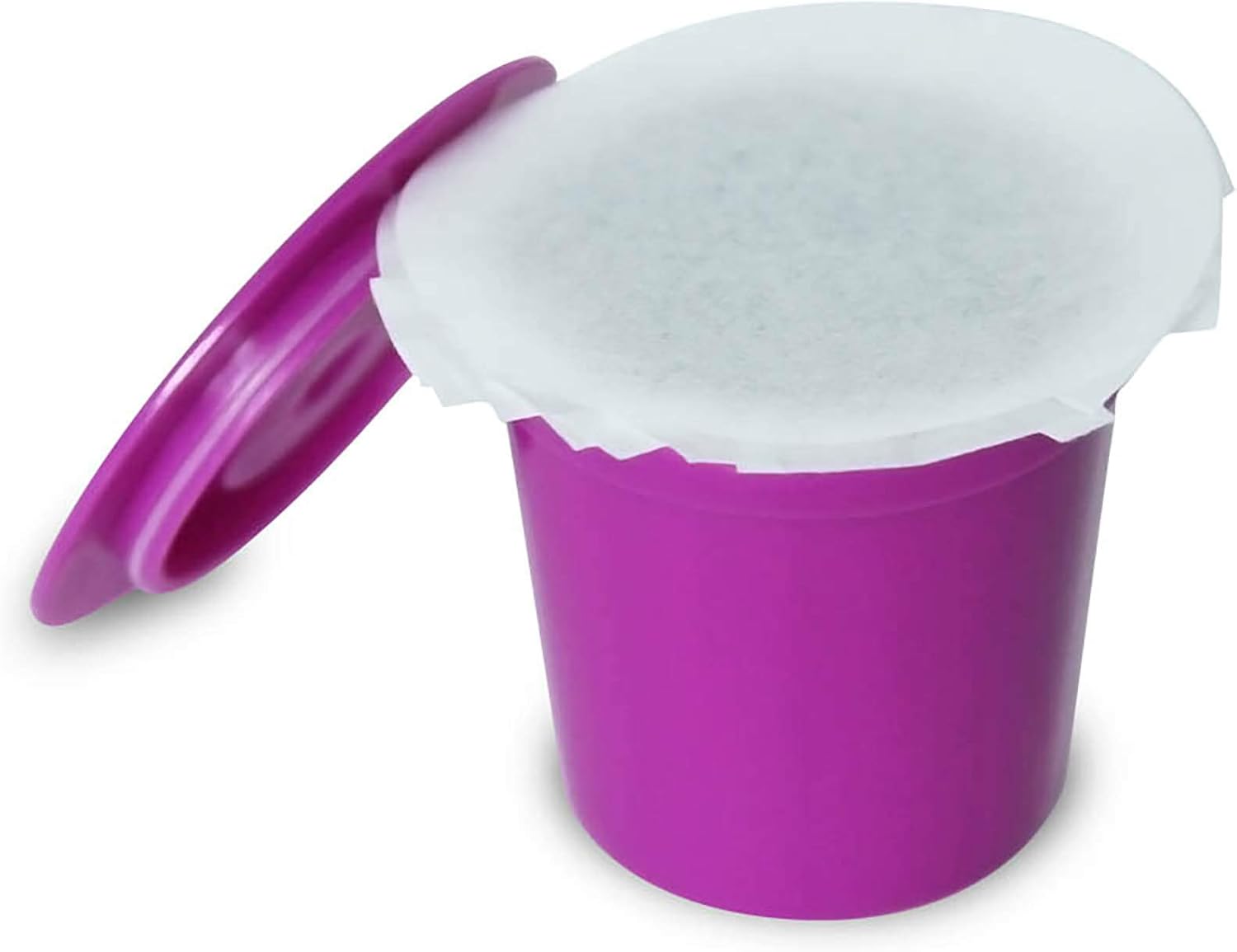 Perfect Pod EZ-Cup Filtros de café de papel con tapa patentada para cafeteras de una sola porción y cápsulas de café, compatibles con Keurig,