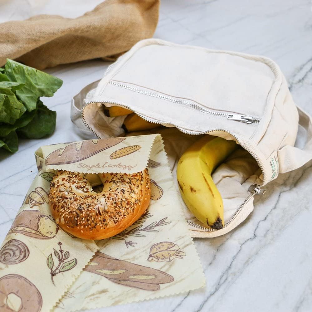 Bolsa de almuerzo aislada de algodón orgánico – Verde