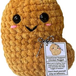 Nugget de pollo de apoyo emocional, lindo pollo de peluche hecho a mano con apoyo emocional, divertida muñeca de reducción de presión, adornos Nugget de pollo de apoyo emocional, lindo pollo de peluche hecho a mano con apoyo emocional, divertida muñeca de reducción de presión, adornos