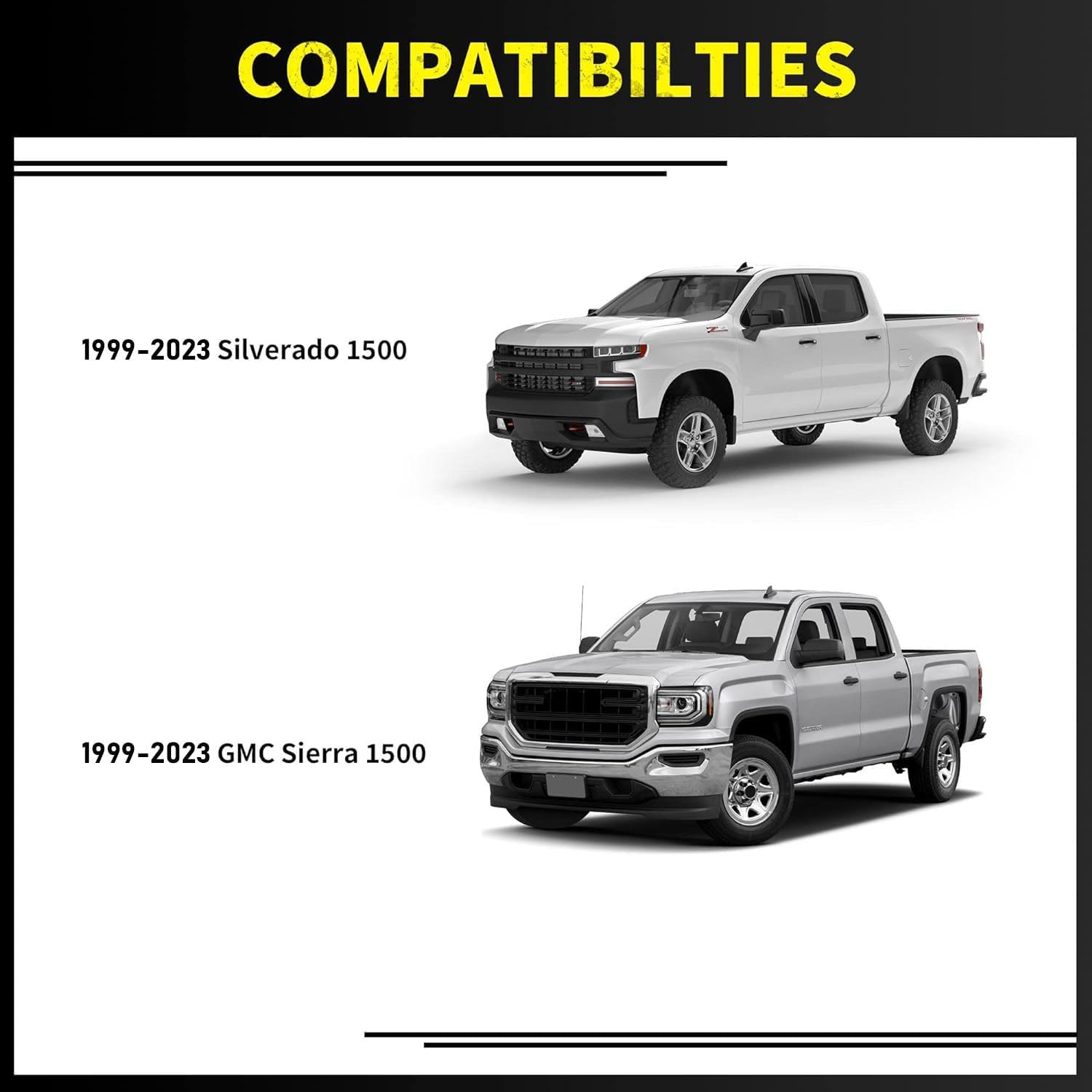 Bloques de elevación traseros de 3 pulgadas compatibles con Chevy Silverado 1500 Sierra 1500, kit de nivelación trasera de 3 pulgadas para Silverado