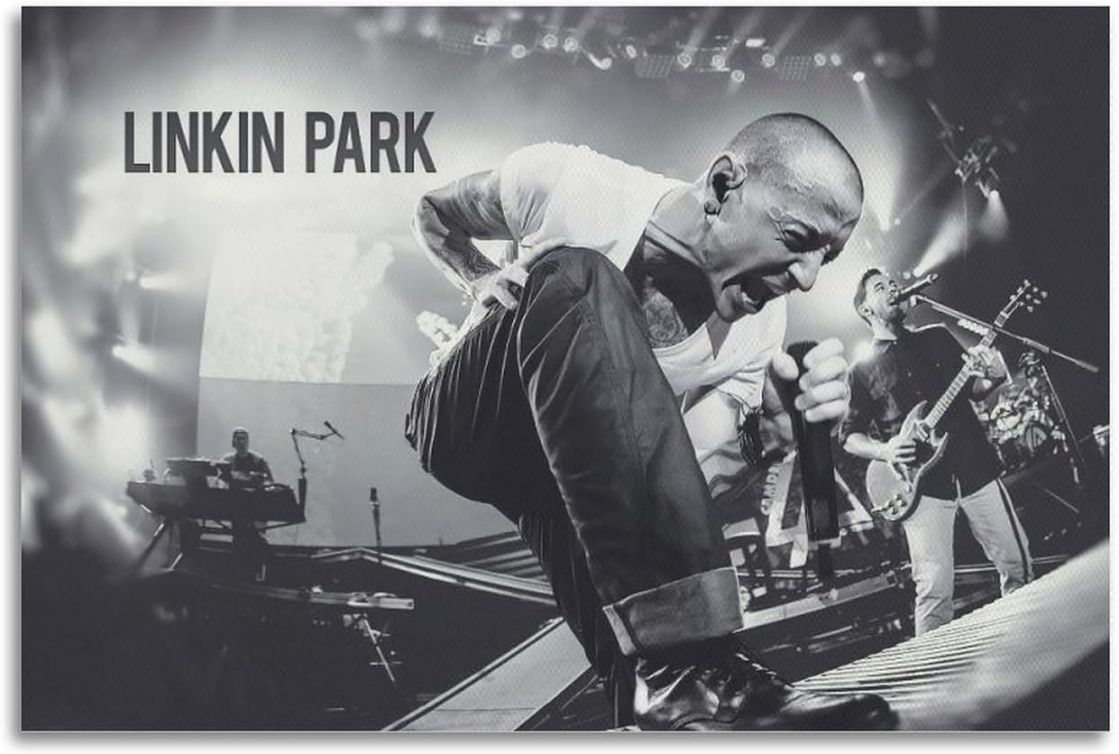 ROCK Music LinKin Park – Póster musical para decoración artística, pintura estética, arte de pared, lienzo para decoración de dormitorio, 16 x 24