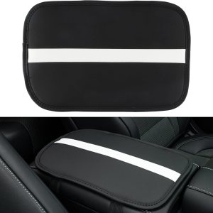 Tapete para caja de almacenamiento para reposabrazos de automóvil, cubierta de consola central de cuero de fibra para automóvil, accesorios de Tapete para caja de almacenamiento para reposabrazos de automóvil, cubierta de consola central de cuero de fibra para automóvil, accesorios de