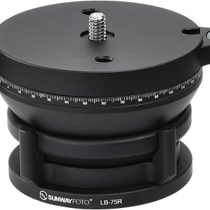 SUNWAYFOTO LB-75R 360 Base de nivelación panorámica Cabezal de trípode 33 lbs (15kg) Capacidad de carga SUNWAYFOTO LB-75R 360 Base de nivelación panorámica Cabezal de trípode 33 lbs (15kg) Capacidad de carga