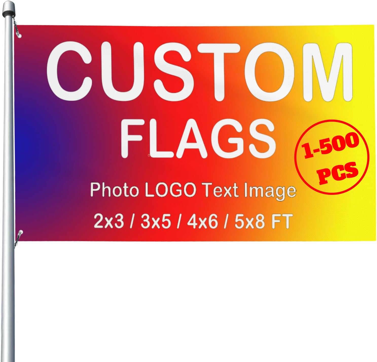 Bandera personalizada de 4 x 6 pies, bandera personalizada para añadir tu propio logotipo, foto, texto, banderas de una sola cara, decoración de