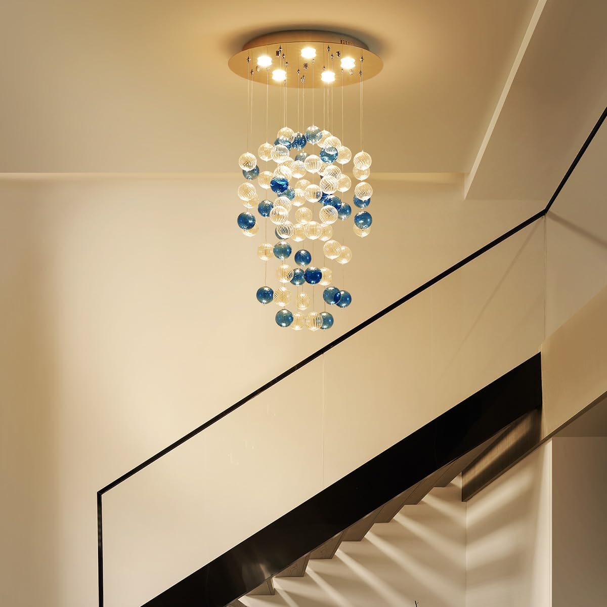 Saint Mossi 22047 – Candelabros de burbujas, lámpara de diseño moderno, perfecto para el espacio vital, 20 x 38 pulgadas de alto, 5 enchufes GU10,