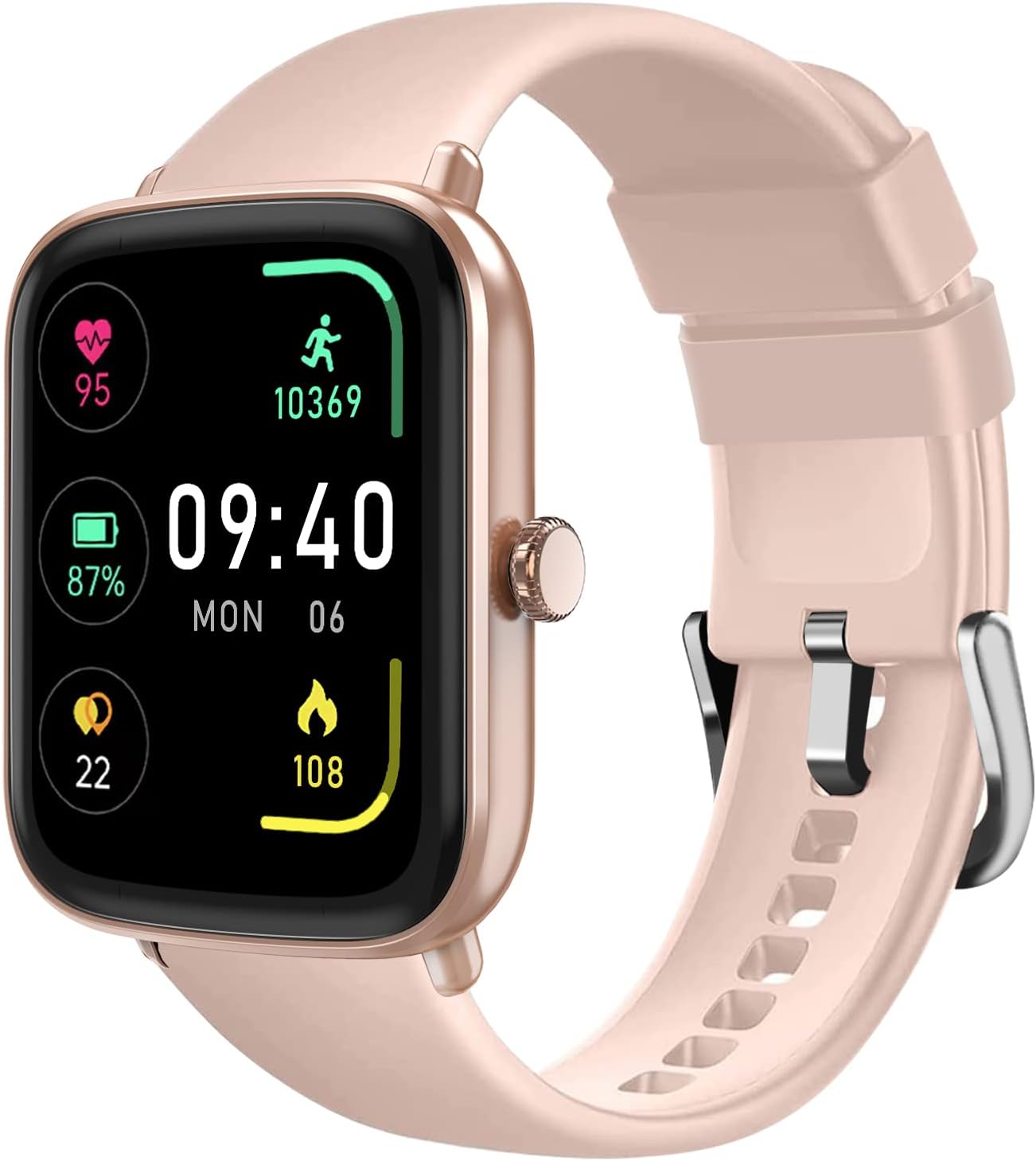Reloj inteligente, rastreador de actividad física con monitor de sueño de oxígeno en sangre y frecuencia cardíaca, reloj inteligente de pantalla